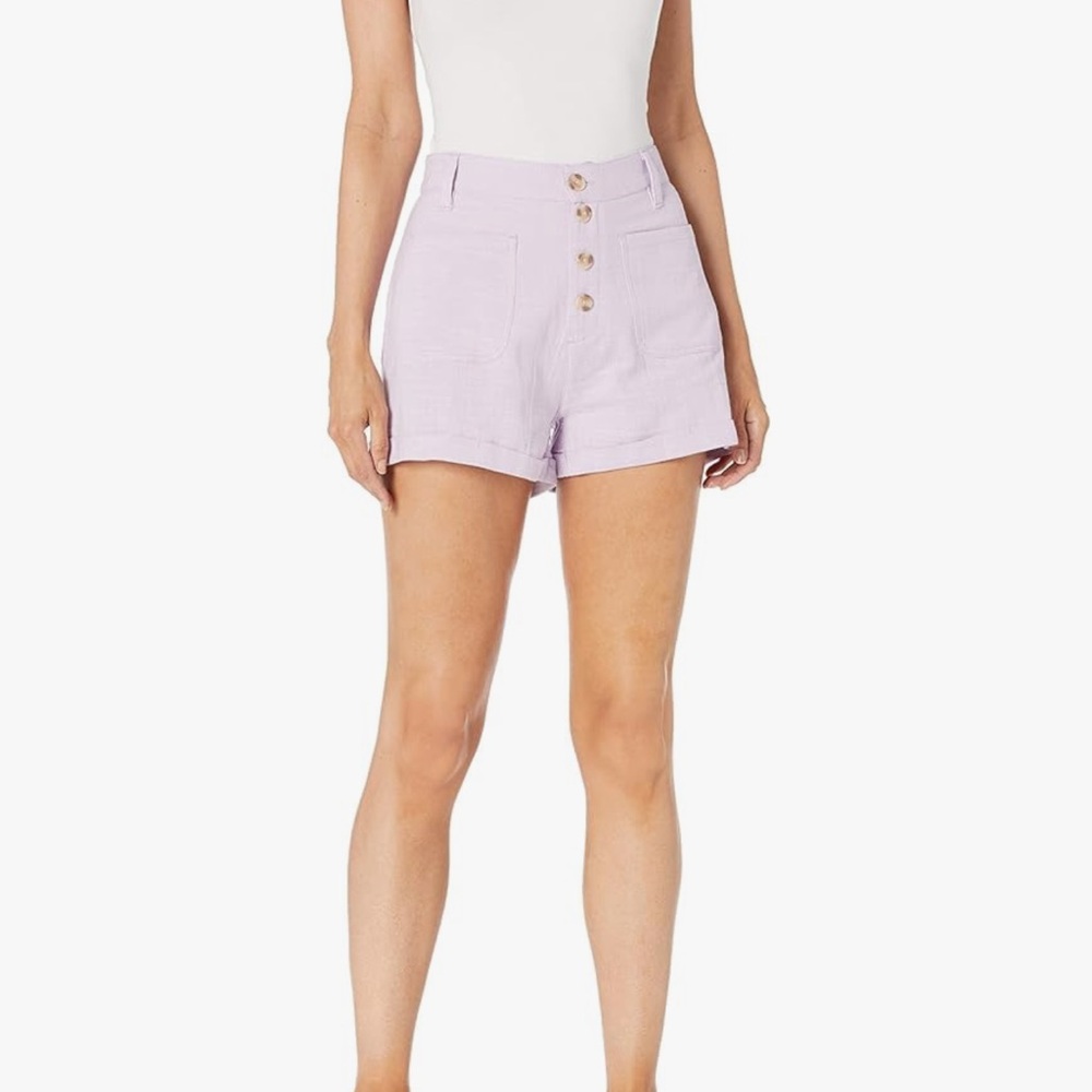 Billabong Purple High Waist Relaxed Shorts